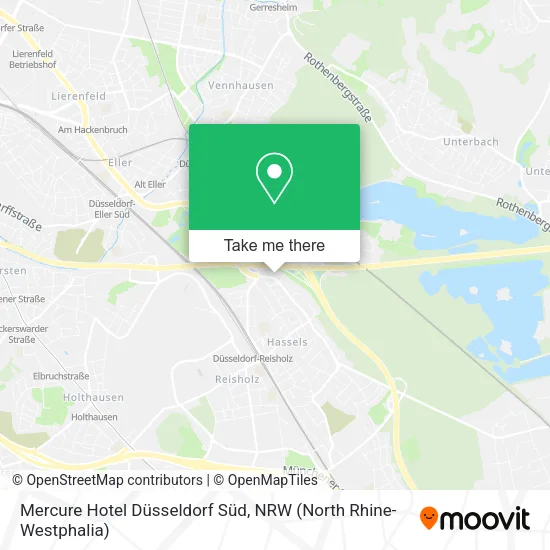 Карта Mercure Hotel Düsseldorf Süd