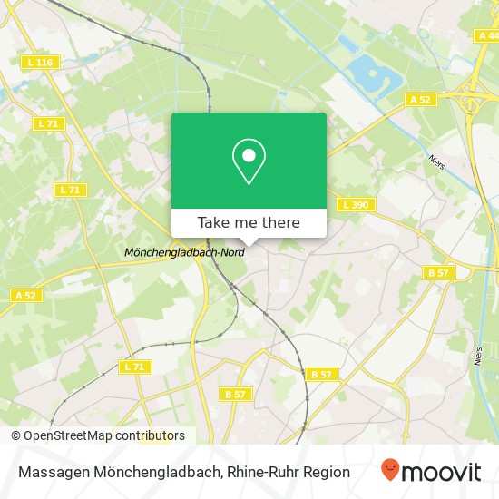 Карта Massagen Mönchengladbach