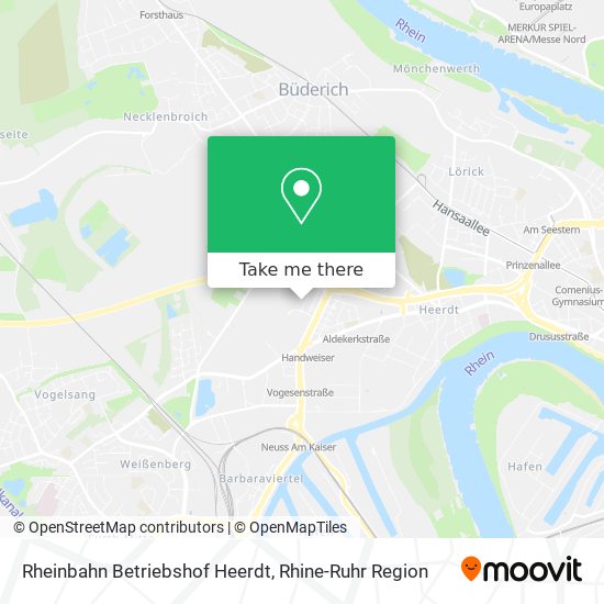 Rheinbahn Betriebshof Heerdt map