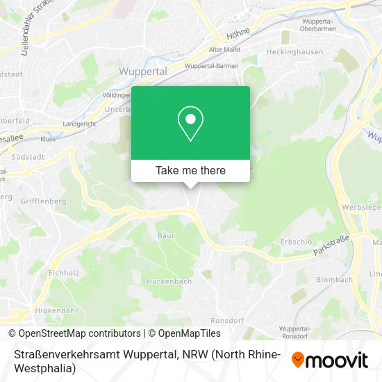 Карта Straßenverkehrsamt Wuppertal