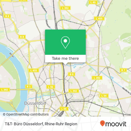 T&T- Büro Düsseldorf map
