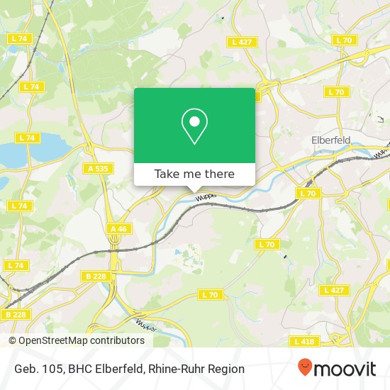 Карта Geb. 105, BHC Elberfeld