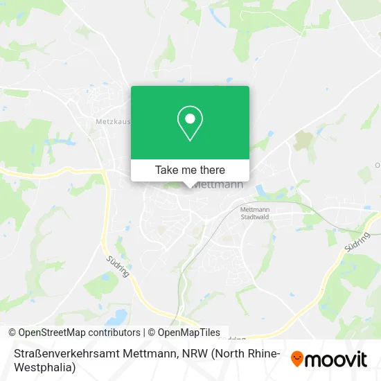 Карта Straßenverkehrsamt Mettmann