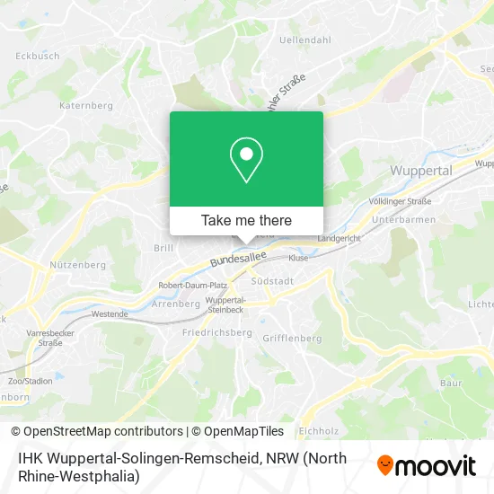 Карта IHK Wuppertal-Solingen-Remscheid