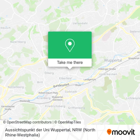 Карта Aussichtspunkt der Uni Wuppertal