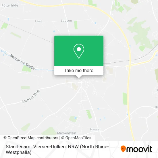 Карта Standesamt Viersen-Dülken