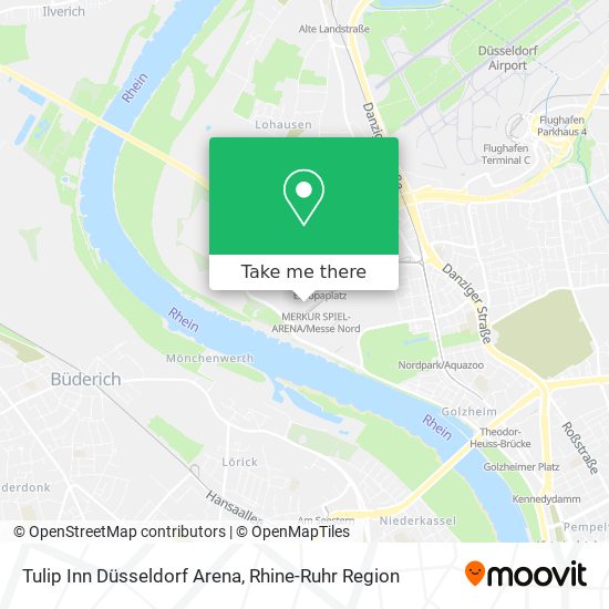 Tulip Inn Düsseldorf Arena map