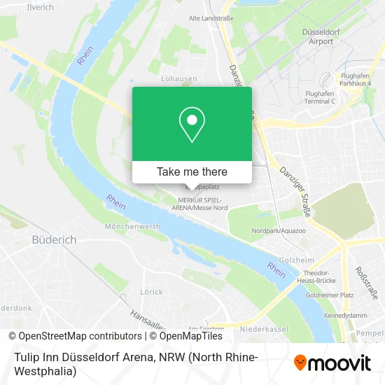 Карта Tulip Inn Düsseldorf Arena