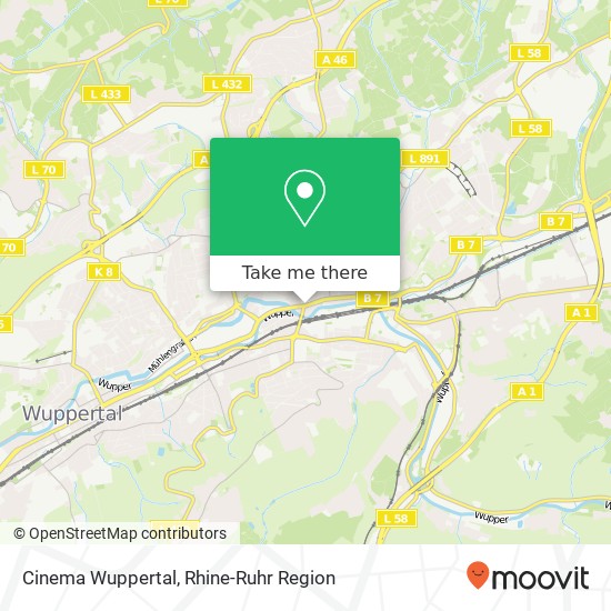 Cinema Wuppertal map