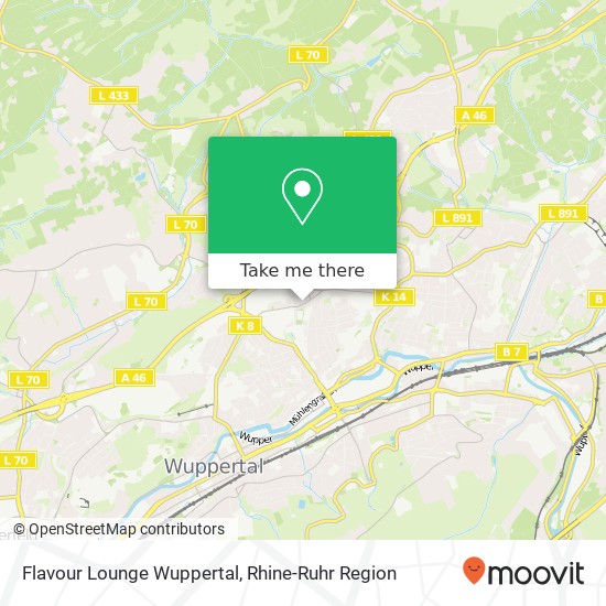 Flavour Lounge Wuppertal map