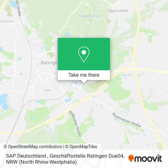 Карта SAP Deutschland , Geschäftsstelle Ratingen Due04