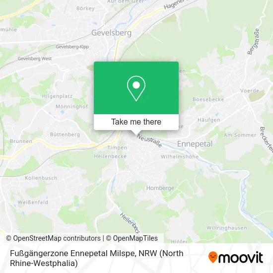 Карта Fußgängerzone Ennepetal Milspe