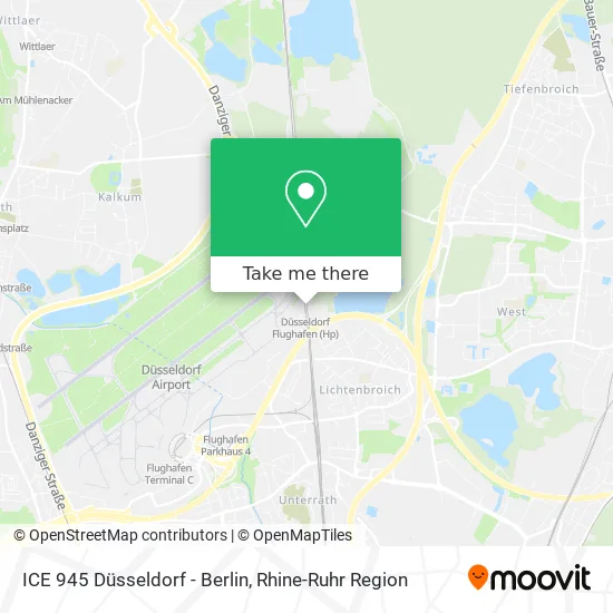 Карта ICE 945 Düsseldorf - Berlin