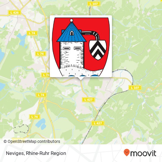 Neviges map