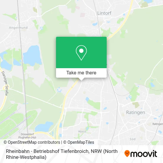 Rheinbahn - Betriebshof Tiefenbroich map