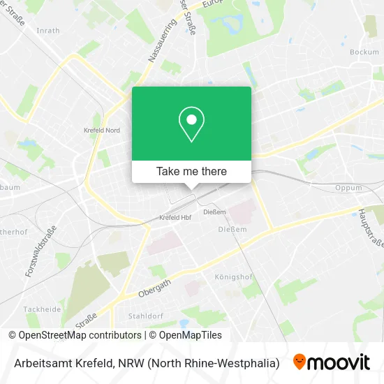 Arbeitsamt Krefeld map