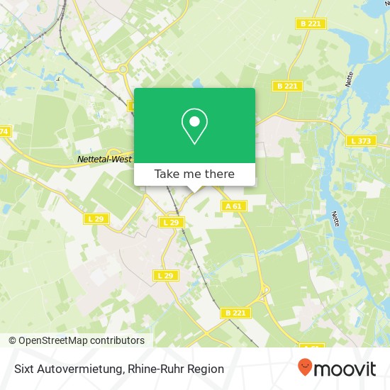 Sixt Autovermietung map