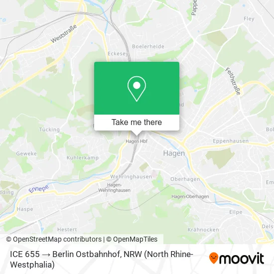 Карта ICE 655 → Berlin Ostbahnhof