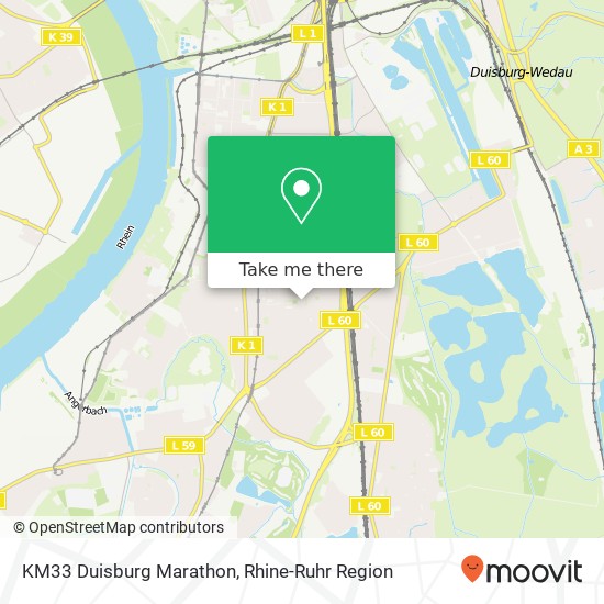 Карта KM33 Duisburg Marathon
