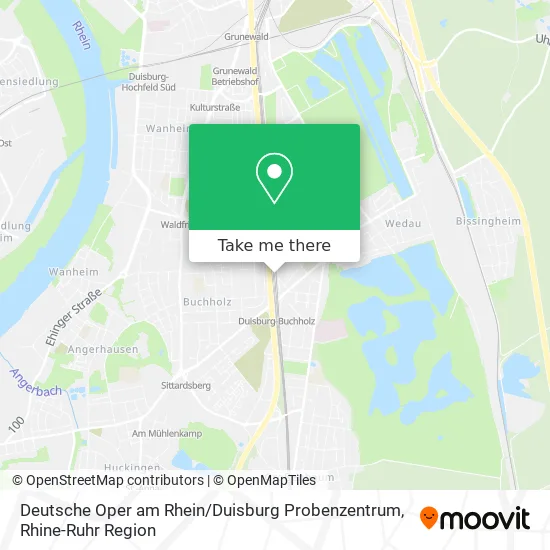 Карта Deutsche Oper am Rhein / Duisburg Probenzentrum