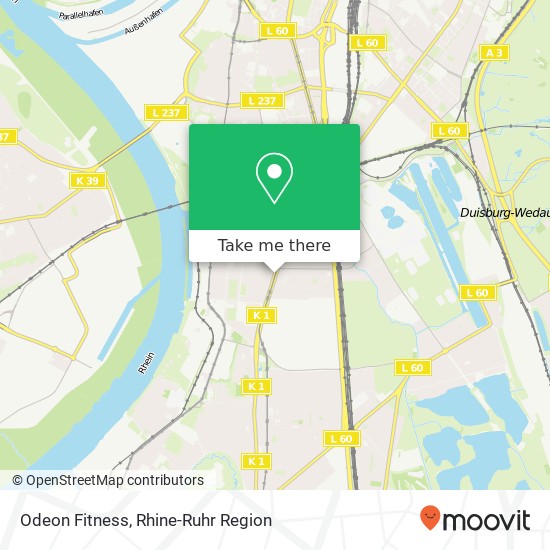 Odeon Fitness map