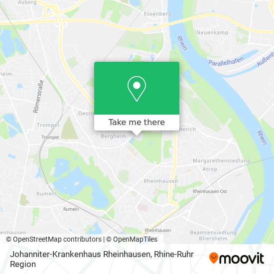 Johanniter-Krankenhaus Rheinhausen map