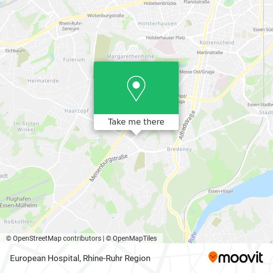 European Hospital map