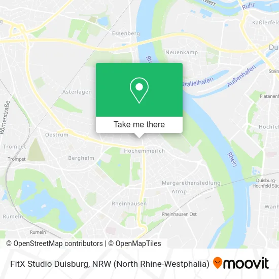 Карта FitX Studio Duisburg