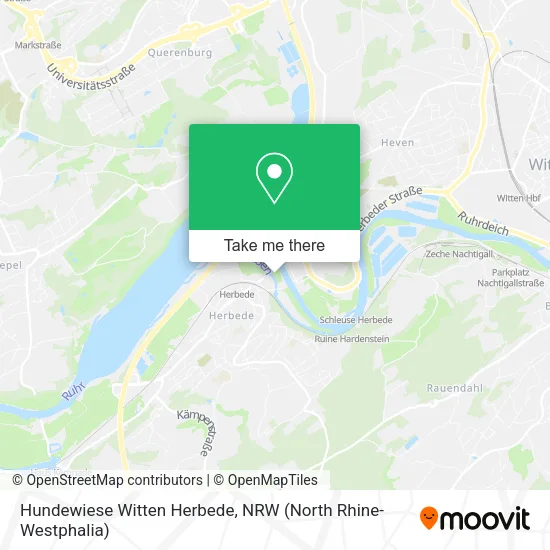 Карта Hundewiese Witten Herbede