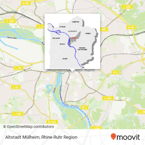 Altstadt Mülheim map