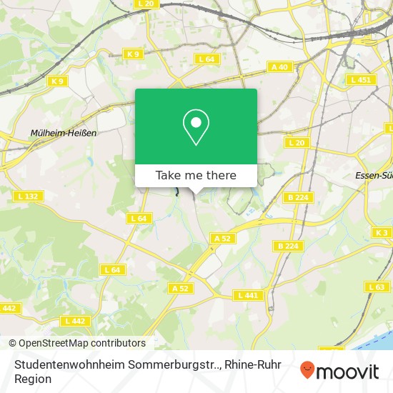 Карта Studentenwohnheim Sommerburgstr..