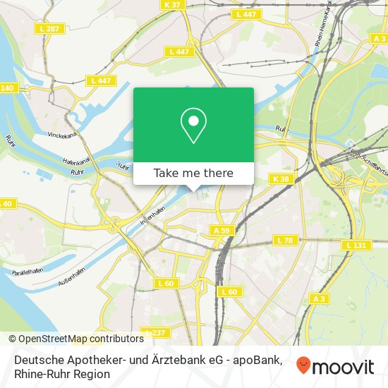 Deutsche Apotheker- und Ärztebank eG - apoBank map