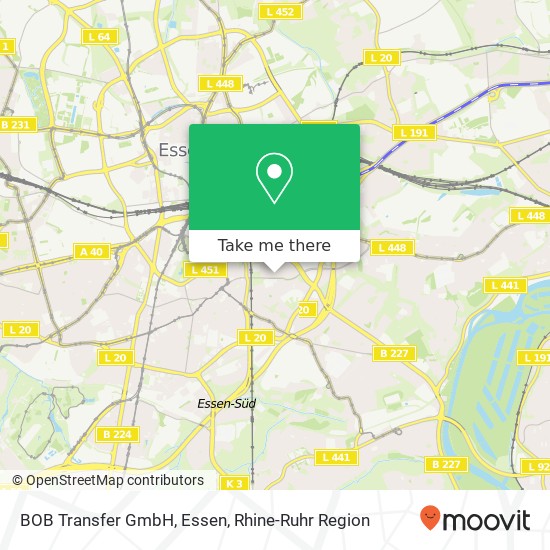 Карта BOB Transfer GmbH, Essen