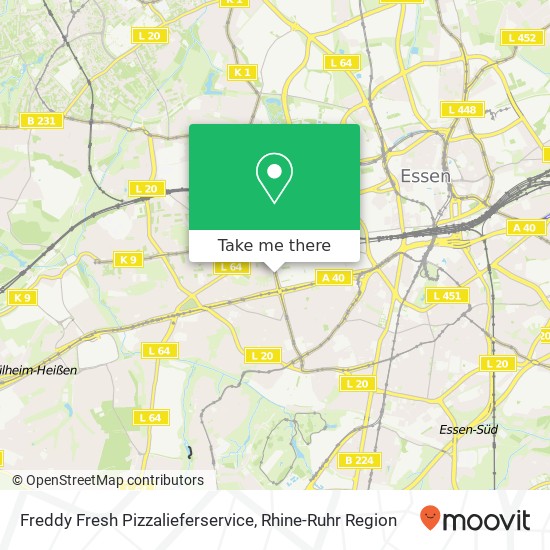 Freddy Fresh Pizzalieferservice map