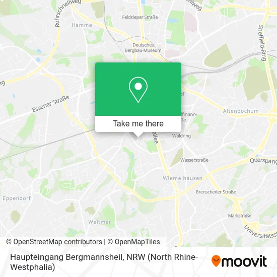 Haupteingang Bergmannsheil map