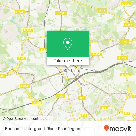 Карта Bochum - Untergrund