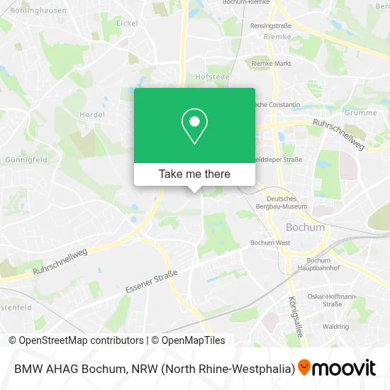 BMW AHAG Bochum map