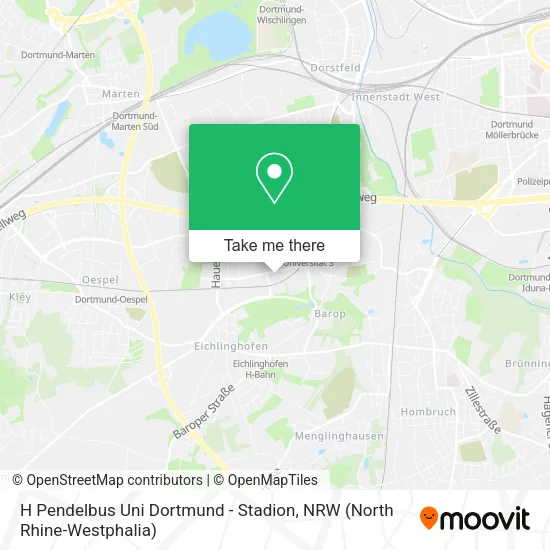 Карта H Pendelbus Uni Dortmund - Stadion