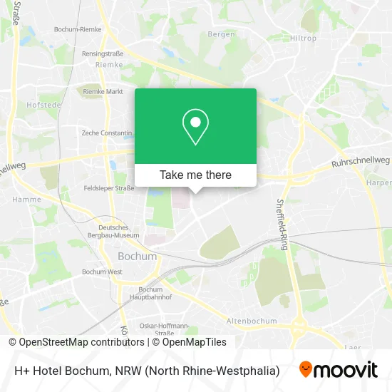 Карта H+ Hotel Bochum