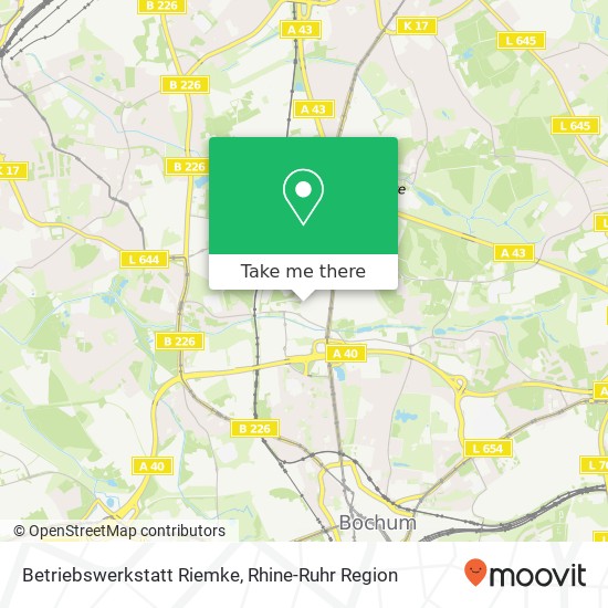 Betriebswerkstatt Riemke map
