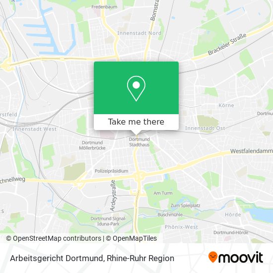 Arbeitsgericht Dortmund map