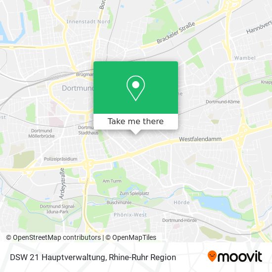 DSW 21 Hauptverwaltung map
