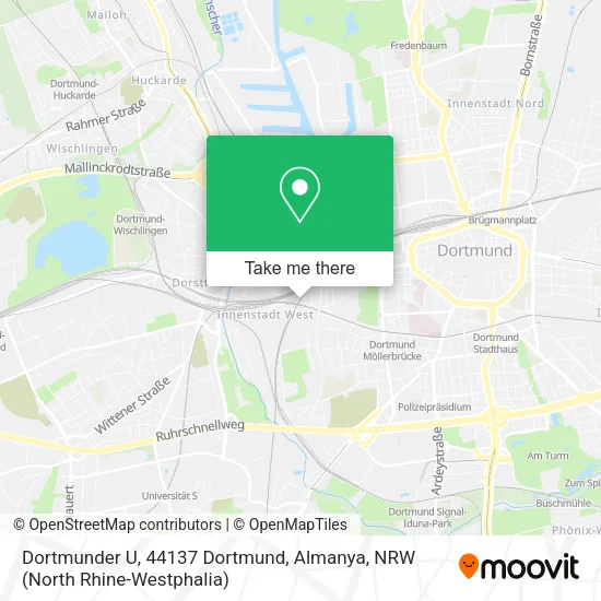 Карта Dortmunder U, 44137 Dortmund, Almanya