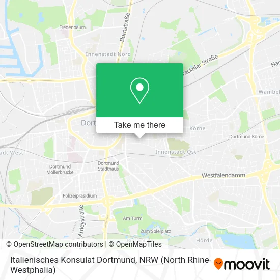 Карта Italienisches Konsulat Dortmund