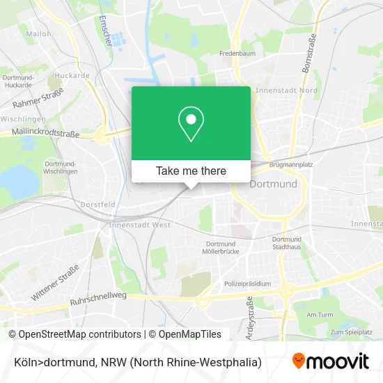 Карта Köln>dortmund