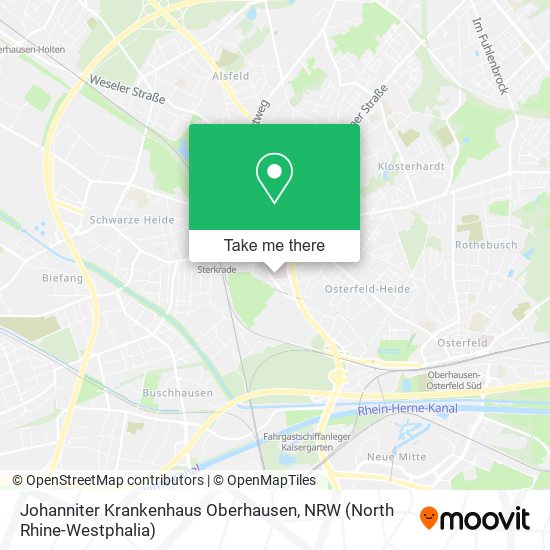 Johanniter Krankenhaus Oberhausen map