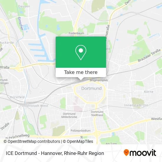Карта ICE Dortmund - Hannover