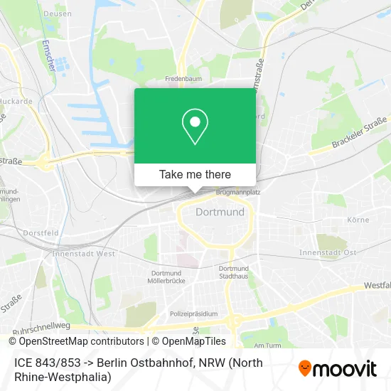 Карта ICE 843 / 853 -> Berlin Ostbahnhof