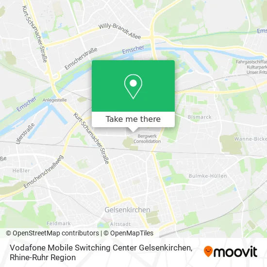 Vodafone Mobile Switching Center Gelsenkirchen map