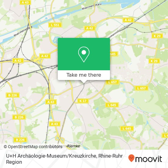 U+H Archäologie-Museum / Kreuzkirche map